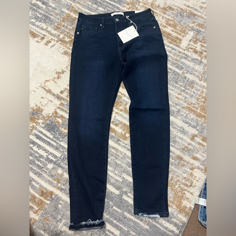 KanCan NEW Women’s Dark Blue High Rise Ankle Skinny Jeans